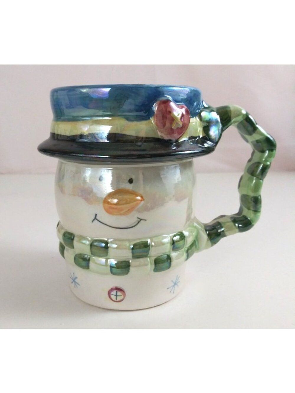 Hermitage Pottery By Cheryl Schwier Limited Edition Snowman Coffee Cup Mug